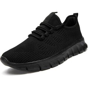 🆕Women Black Running Tennis Walking Shoes Lightweight Slip On Workout Sneakers